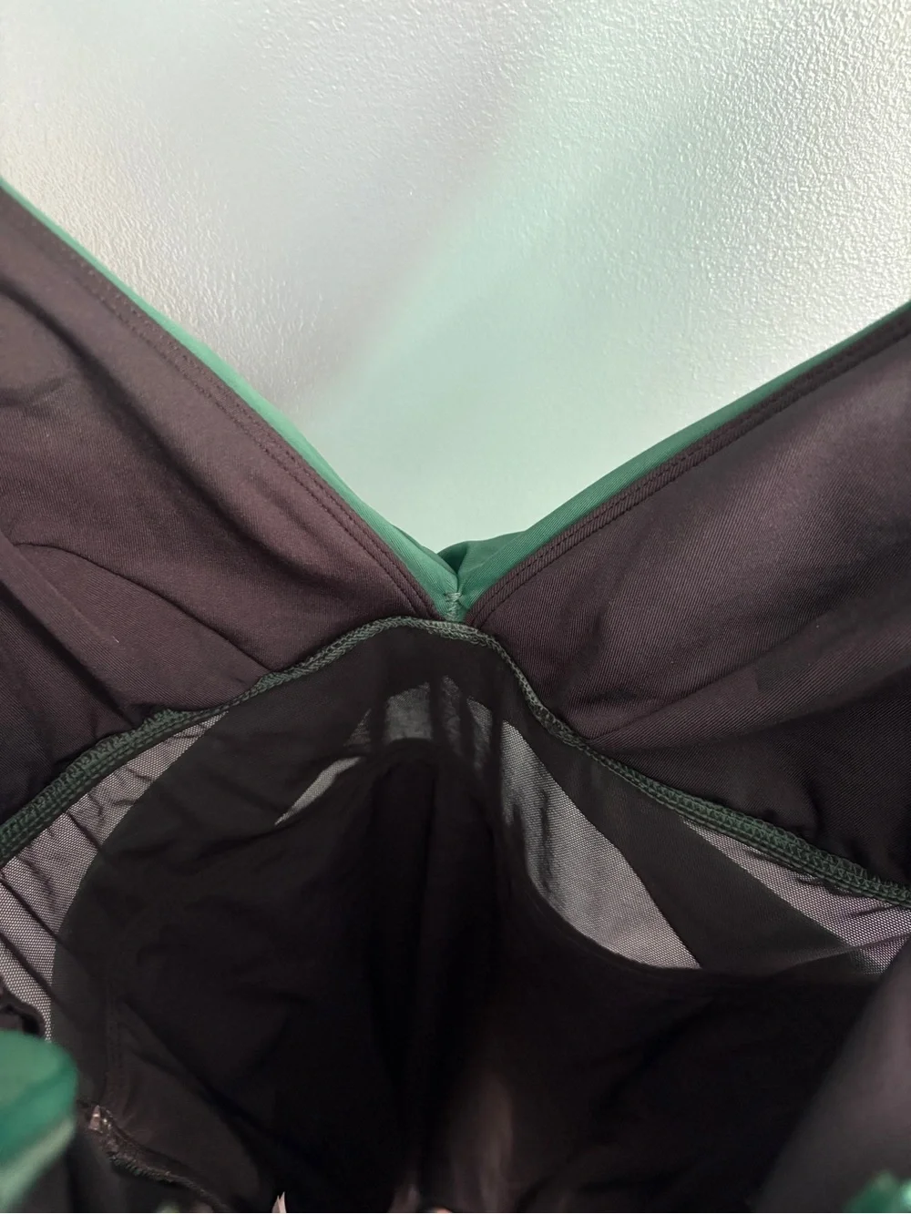 Cupshe NWT Green & Black Tummy Control Cut-Out One-Piece Swimsuit LT Large Tall